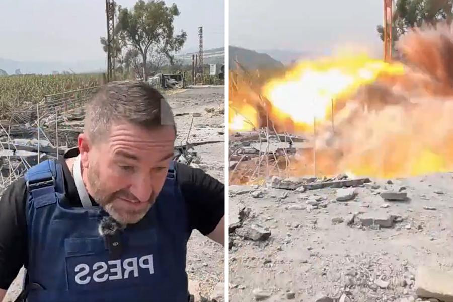 Βίντεο ντοκουμέντο από Λίβανο: Πύραυλος σκάει δίπλα σε ρεπόρτερ σε ζωντανή σύνδεση