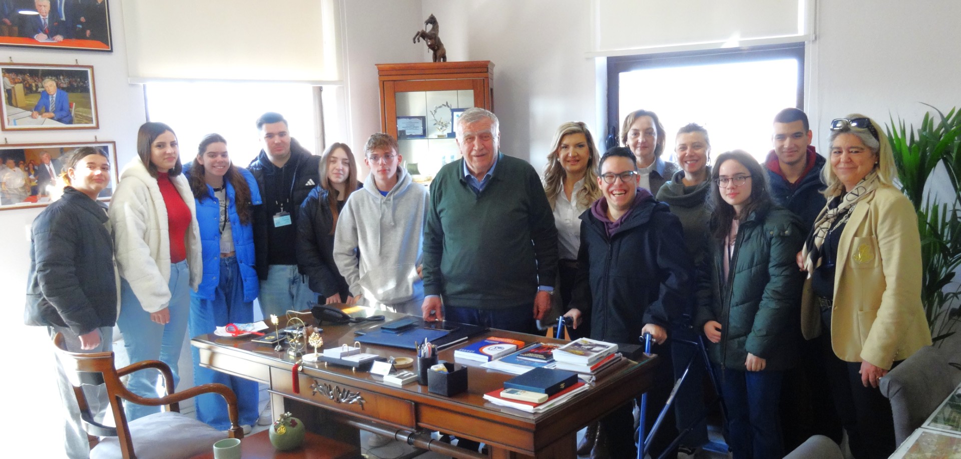 Στον δήμαρχο Κιλελέρ μαθητές  πρεσβευτές της Ε.Ε. από το Λύκειο Νίκαιας