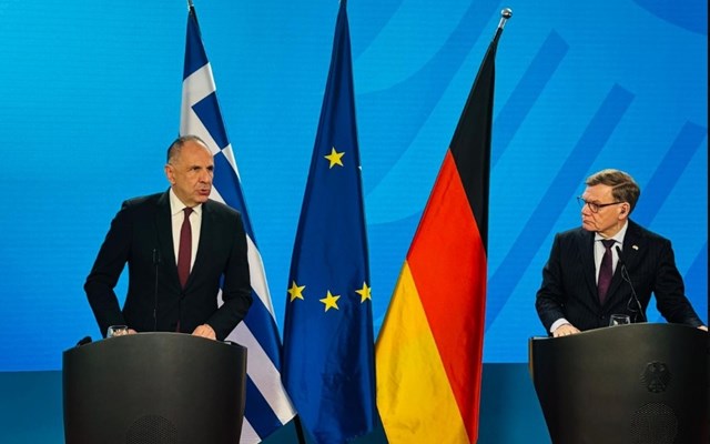 Επιβεβαίωση της συμπόρευσης Ελλάδας - Γερμανίας σε κρίσιμα ζητήματα στη συνάντηση Γεραπετρίτη-Βάντεφουλ