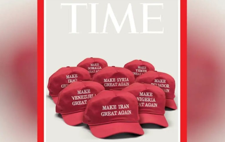 Το αιχμηρό εξώφυλλο του Time για τον Ντόναλντ Τραμπ  Make Iran Great Again