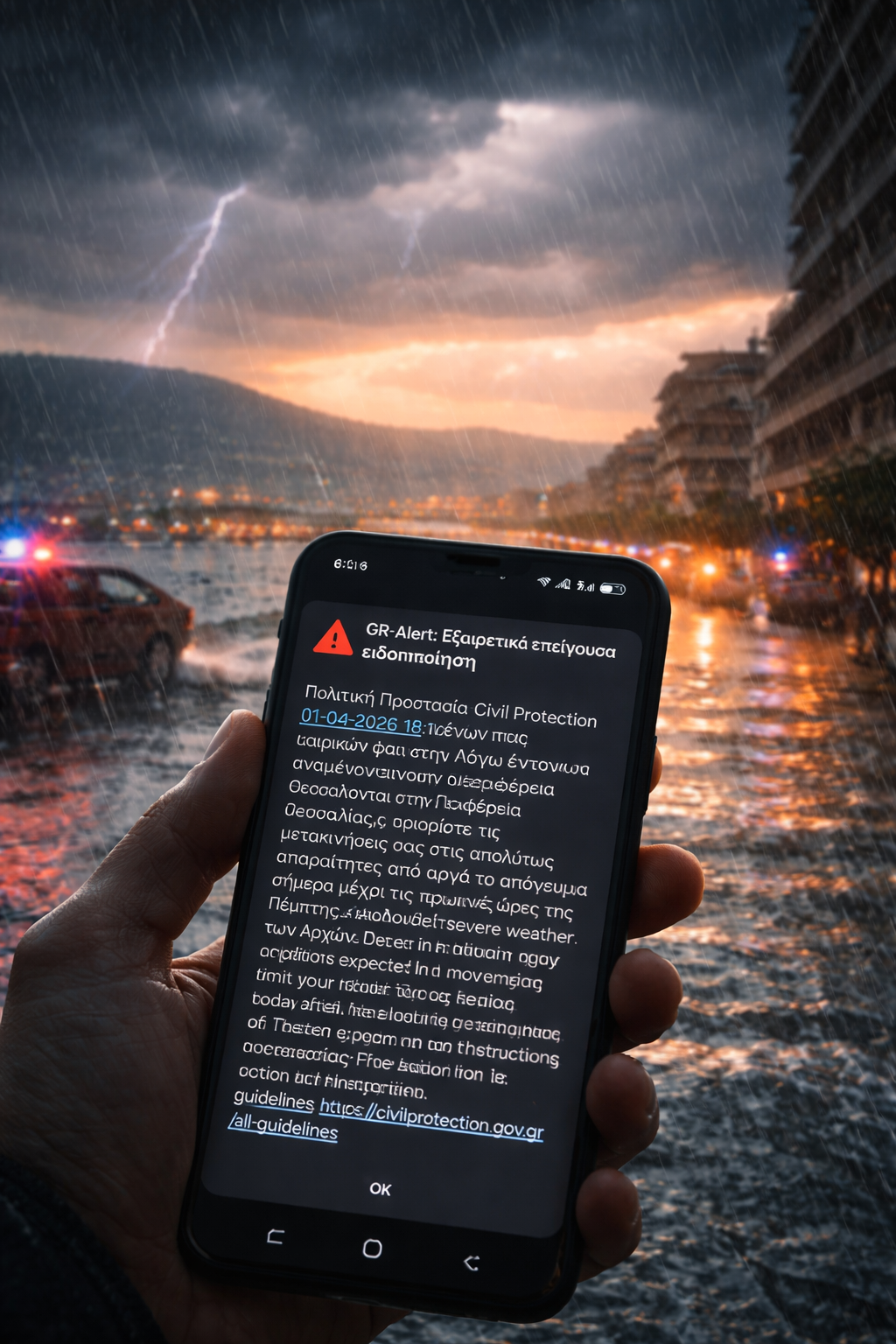 Μήνυμα 112 για έντονα