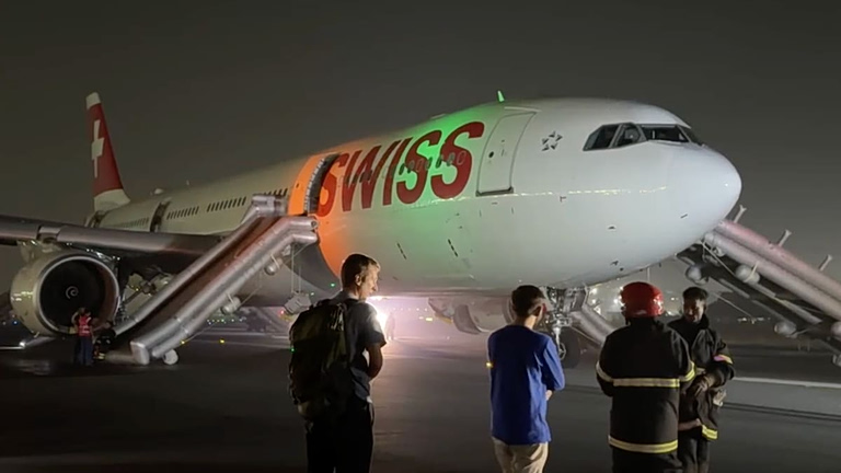 Ινδία: Πανικός σε πτήση της Swiss Air όταν πήρε φωτιά κινητήρας κατά την τροχοδρόμηση  Έξι τραυματίες