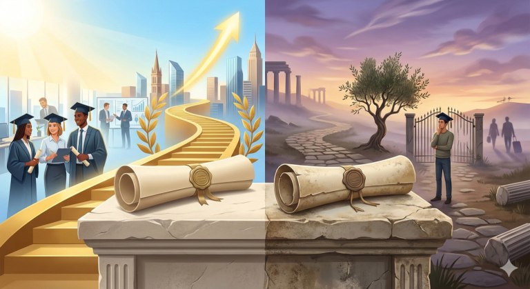 Τι αντίκρισμα έχουν τα πτυχία ΑΕΙ στην ελληνική και ευρωπαϊκή πραγματικότητα;