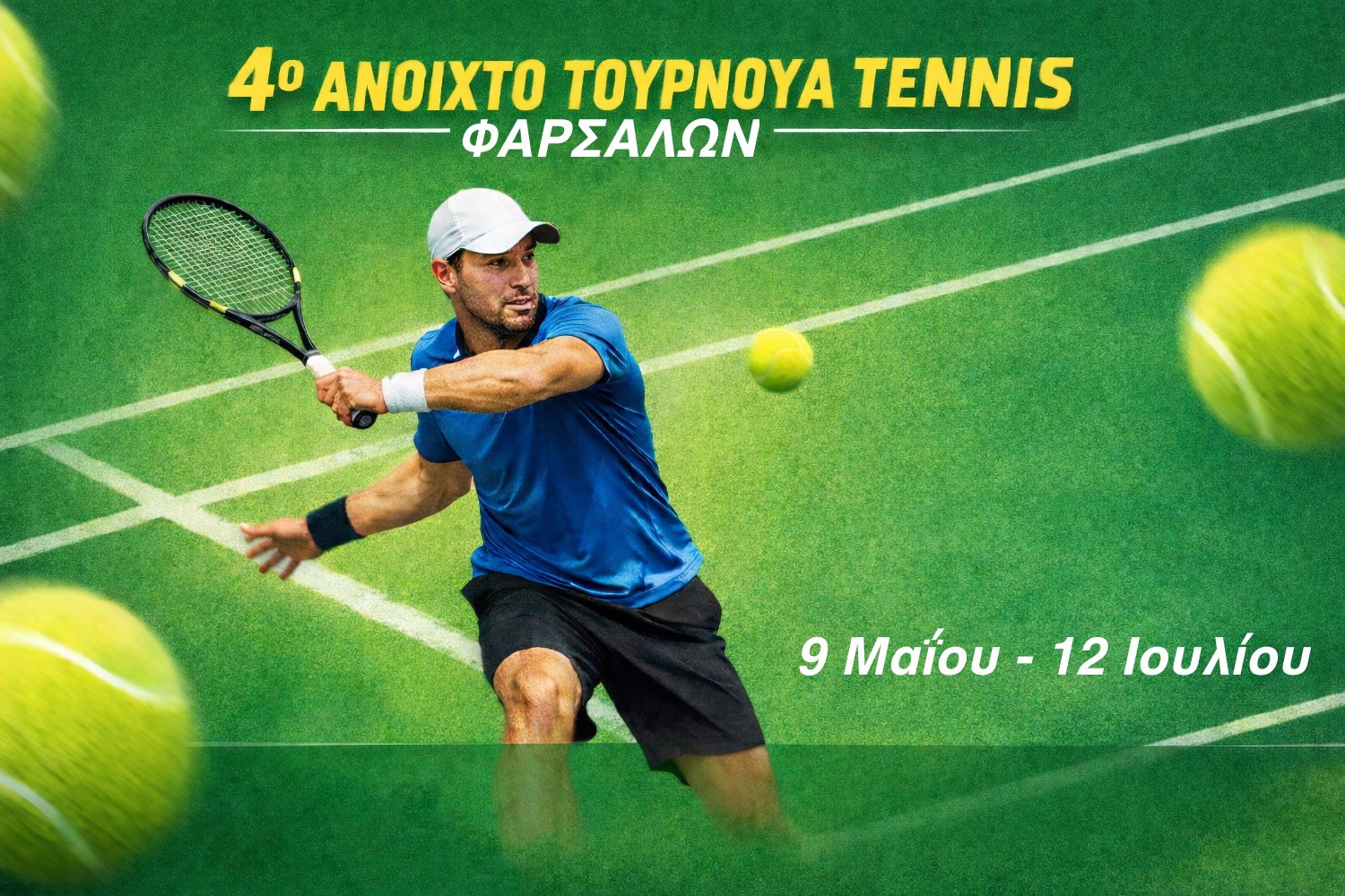 Ξεκίνησε η υποβολή δηλώσεων συμμετοχής για το ανοιχτό τουρνουά τέννις στα Φάρσαλα