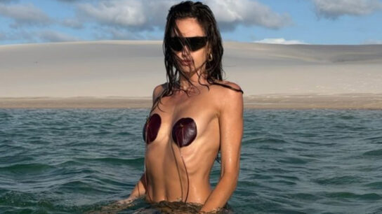 Izabel Goulart: Δείτε την να ποζάρει με φύλλα νούφαρου στο στήθος της μέσα στο νερό!