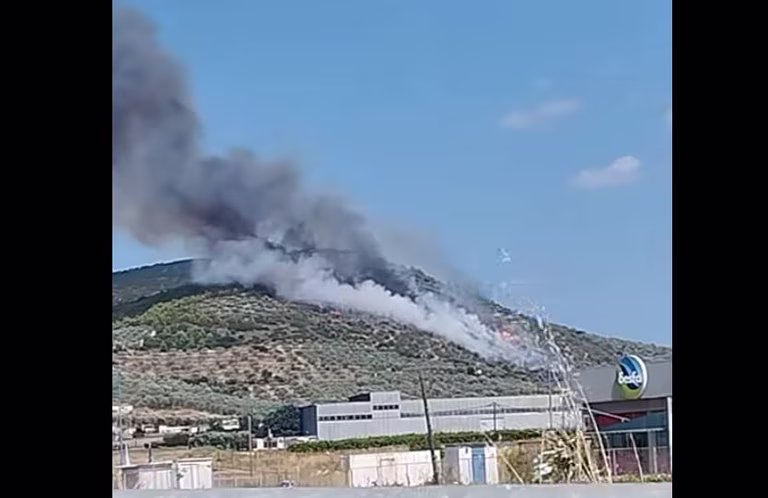 Φωτιά στο Σπαθοβούνι Κορινθίας κοντά στα διόδια της εθνικής οδού – Ήχησε το 112