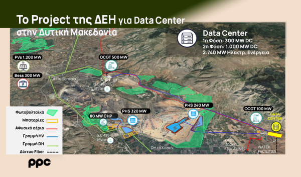 ΔΕΗ: Κλειδώνει και τον εξοπλισμό για το data center στη Δ. Μακεδονία