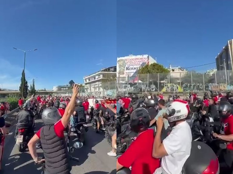 «Ερυθρόλευκος» ο Κηφισός από τους οπαδούς του Ολυμπιακού