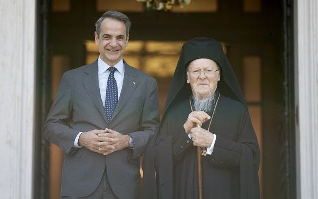 Με τον Βαρθολομαίο θα συναντηθεί την Παρασκευή ο Κ. Μητσοτάκης