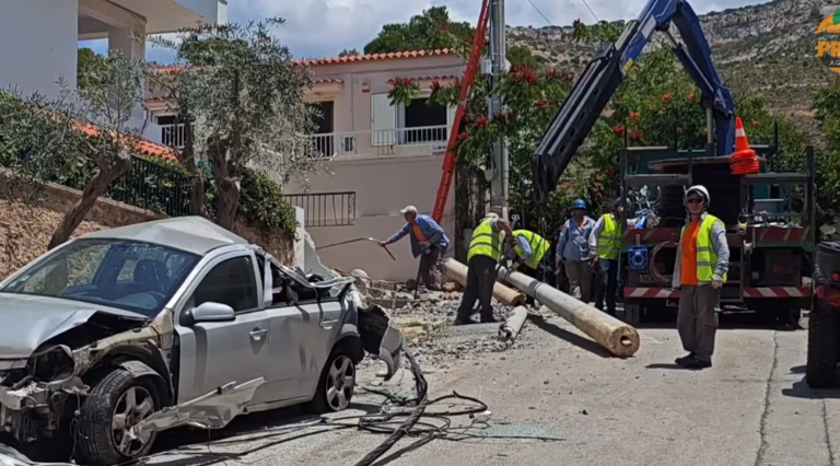 Ηλιούπολη: Φορτηγό έπεσε σε κολώνα και σε τέσσερα σταθμευμένα ΙΧ – «Από θαύμα δεν είχαμε θύματα»